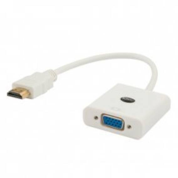 Obrázok pre SAVIO ADAPTÉR HDMI (M) – VGA (F) BÍLÝ CL-201