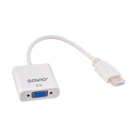 Obrázok pre SAVIO ADAPTÉR HDMI (M) – VGA (F) BÍLÝ CL-201