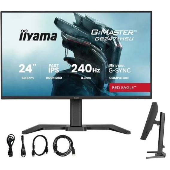 Obrázok pre iiyama G-MASTER GB2471HSU-B1 počítačový monitor 60,5 cm (23.8") 1920 x 1080 px Full HD Černá