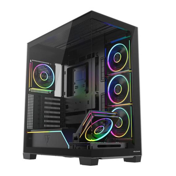 Obrázok pre Počítačová skříň MODECOM VOLCANO STELLAR PLUS ARGB MIDI 5F Černá
