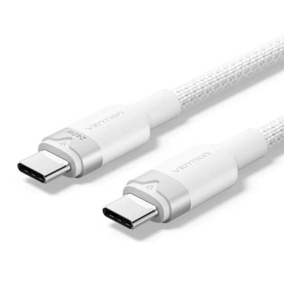 Obrázok pre Kabel USB-C na C 2.0 Vention PD 3.1 5A 240W 2m WH