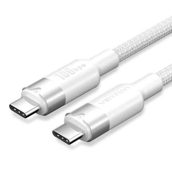 Obrázok pre USB-C kabel na C Vention USB 3.2 5A 10Gbps 1m WH