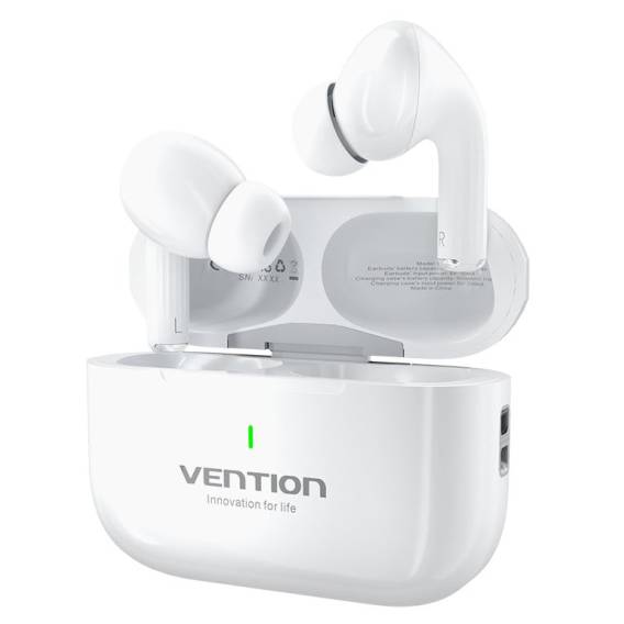 Obrázok pre Vention Echo Lite E11 Sluchátka s mikrofonem True Wireless Stereo (TWS) Otevřené ucho (sluchátka) Hovory/hudba USB typu C Bluetooth Bílá