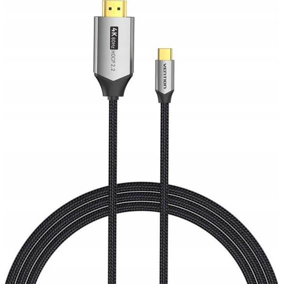 Obrázok pre USB-C kabel na HDMI Vention 4K@60Hz oplot 2m GREY