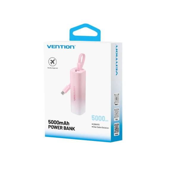 Obrázok pre Powerbank Vention 20W USB-C Lightning 5000mAh PINK