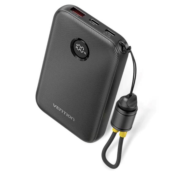 Obrázok pre Powerbanka Vention 10000 mAh 2xUSB-C 1xUSB-A 22,5 W, černá