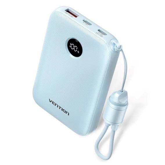 Obrázok pre Powerbanka Vention 10000 mAh 2xUSB-C 1xUSB-A 22,5 W, modrá