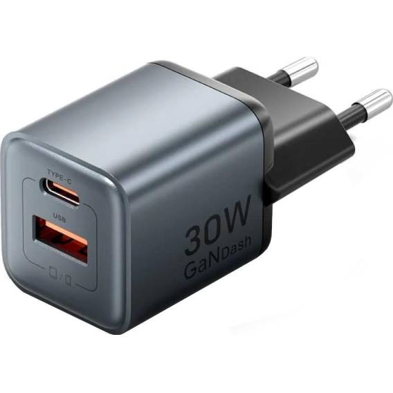 Obrázok pre Vention 30W - nabíječka s technologií GaN, 1x USB-A 1x USB-C (černá)