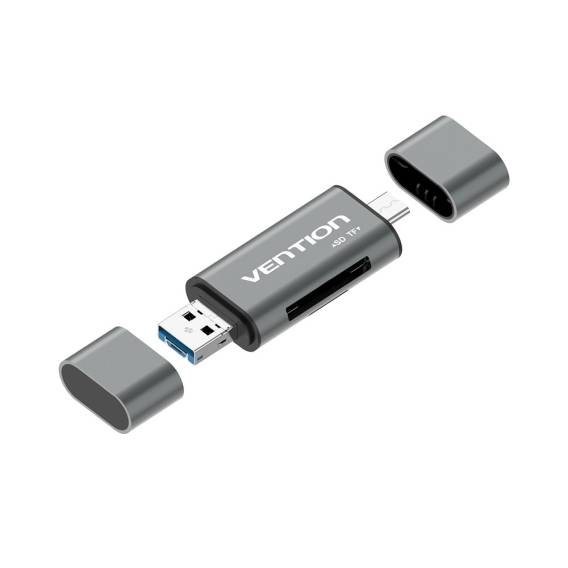 Obrázok pre Vention CCHH0 čtečka karet USB Type-A/USB Type-C/Micro-USB Šedá