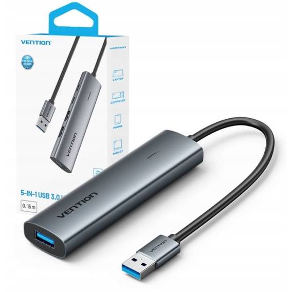 Obrázok pre Hub 5v1 USB-A Vention 0.15m