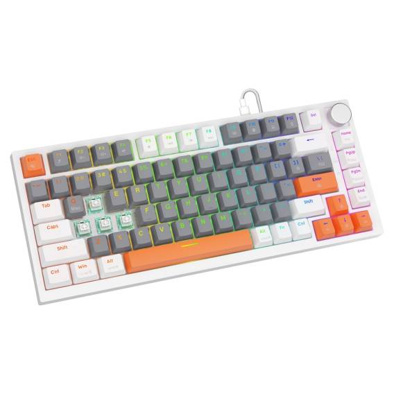 Obrázok pre Savio ASTRAL WHITE JADE 3 COLOURS klávesnice Hraní USB QWERTY US Mezinárodní