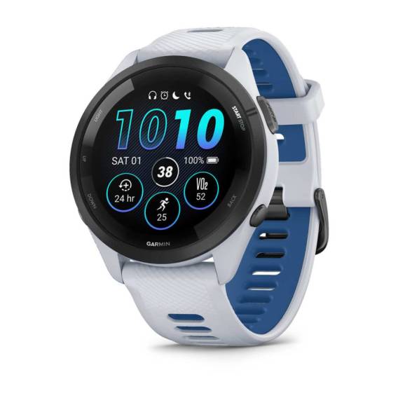 Obrázok pre Garmin Forerunner 265 3,3 cm (1.3") AMOLED 46 mm Digitální 416 x 416 px Dotyková obrazovka Černá, Bílá Wi-Fi GPS