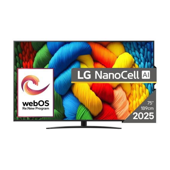 Obrázok pre LG NanoCell AI 75NANO81A3A televizor 190,5 cm (75") 4K Ultra HD Smart TV Wi-Fi Černá