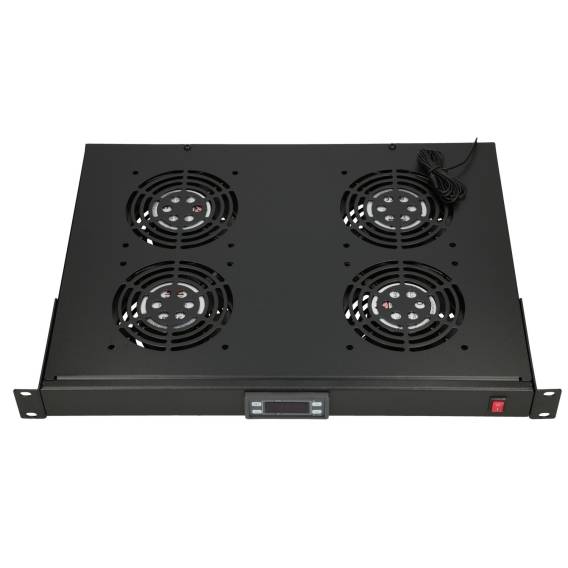Obrázok pre Extralink Ventilátorový panel 19", 4 ventilátory, s termostatem