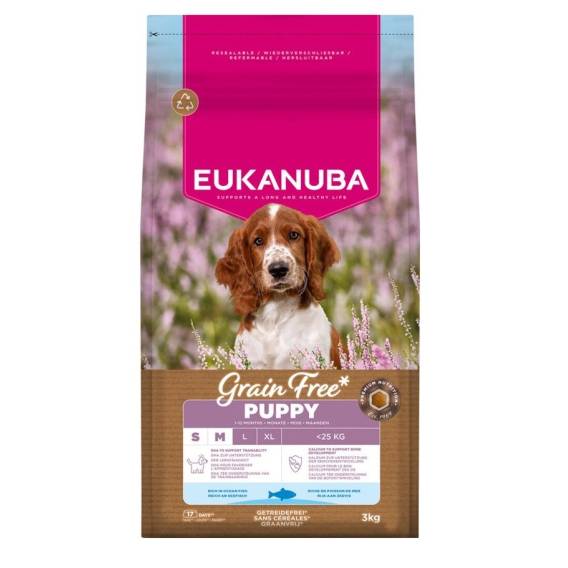 Obrázok pre EUKANUBA Grain Free Puppy Small/Medium Ocean Fish - suché krmivo pro psy - 3kg