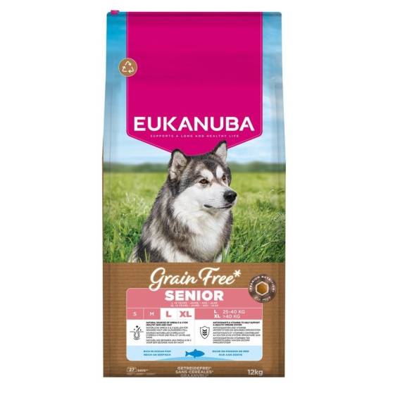 Obrázok pre EUKANUBA Grain Free Senior Large Ocean Fish - suché krmivo pro psy - 12kg