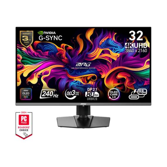 Obrázok pre MSI MPG 322URX QD-OLED počítačový monitor 80 cm (31.5") 3840 x 2160 px 4K Ultra HD Černá
