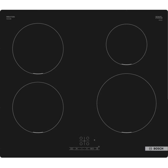 Obrázok pre Bosch Serie 4 PUE611BB5D varná deska Černá Vestavěné 59.2 cm Indukční varná deska se zónami 4 zóna/zón