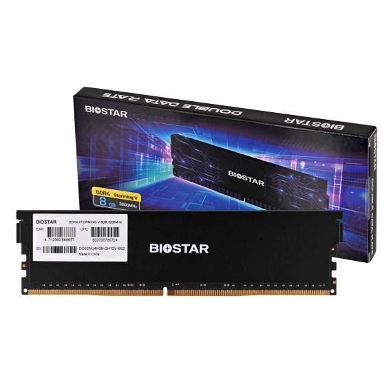 Obrázok pre Paměť DDR4 Biostar 8 GB 3200 MHz Heatsink Storming Vseries (DX32NU4H08)