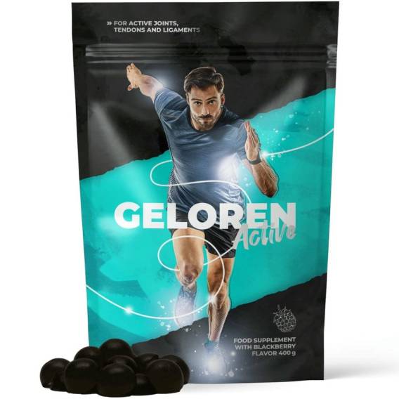 Obrázok pre GELOREN Active Blackberry - želé bonbony pro lidi na klouby s kolagenem a vitamínem c - 90 ks
