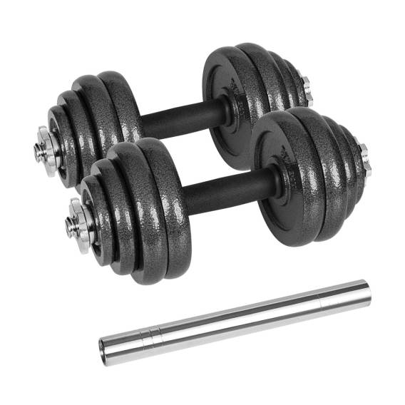 Obrázok pre REBEL ACTIVE Nastavitelné činky v kufříku 30 kg s tyčí