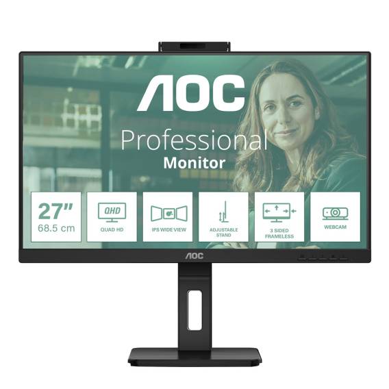 Obrázok pre AOC Q27P3QW počítačový monitor 68,6 cm (27") 2560 x 1440 px Quad HD Černá