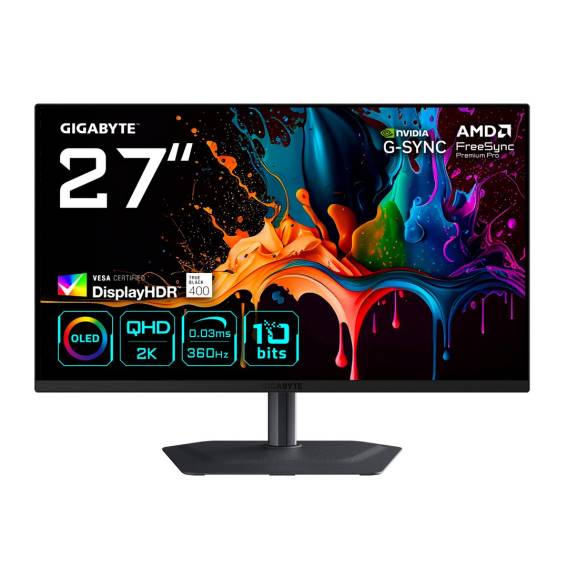 Obrázok pre GIGABYTE MO27Q3 počítačový monitor 68,6 cm (27") 2560 x 1440 px Quad HD QD-OLED Černá