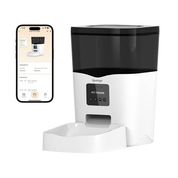 Obrázok pre SPONGE Pet Feeder Smart - nádoba na potraviny - inteligentní dávkovač krmiva pro zvířata – 3l