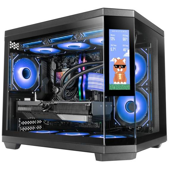 Obrázok pre Mars Gaming MC3TCORELCDM počítačová skříň Mini Tower Černá