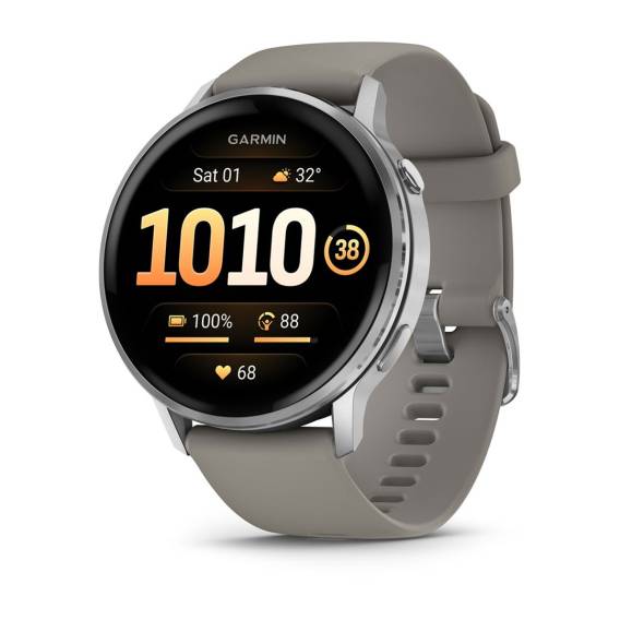 Obrázok pre Garmin Venu 4 3,56 cm (1.4") AMOLED 45 mm Digitální 454 x 454 px Dotyková obrazovka Stříbrná Wi-Fi GPS