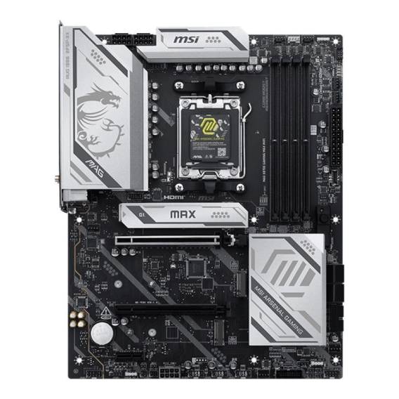 Obrázok pre MSI MAG X870E GAMING MAX Základní deska WIFI /AMD X870/DDR5/SATA3/M.2/USB4/WiFi/BT/PCIe5.0/AM5/ATX
