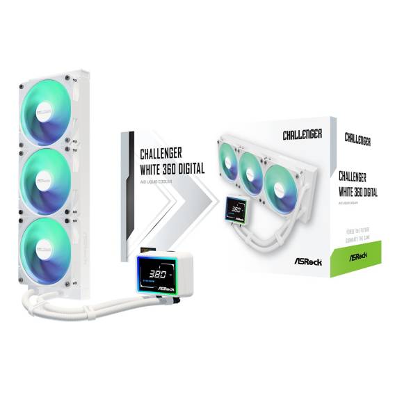 Obrázok pre Asrock Challenger White 360 Digital Procesor Kapalinový chladič typu vše v jednom 12 cm Bílá