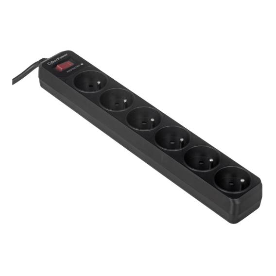 Obrázok pre CyberPower Tracer III B0620SC0-FR přepěťová ochrana 6 AC zásuvky / AC zásuvek 200 - 250 V Černá 1,8 m