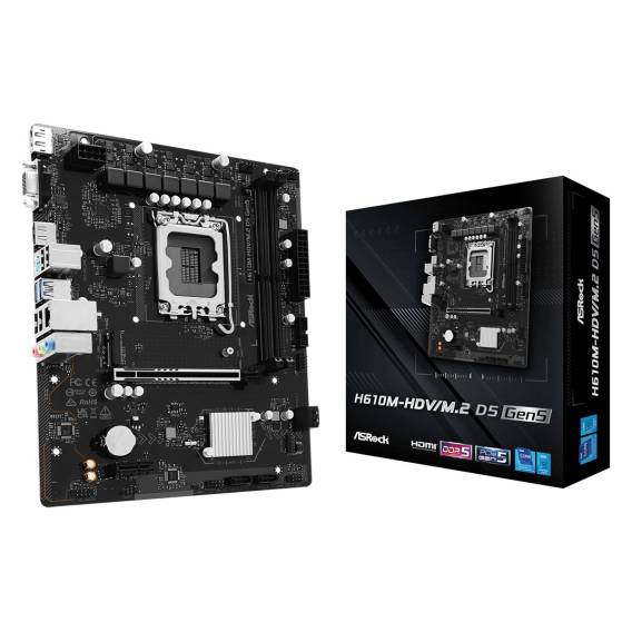 Obrázok pre Asrock H610M-HDV/M.2 D5 Gen5 Intel H610 LGA 1700 Micro ATX