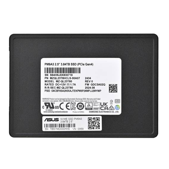 Obrázok pre SSD Samsung PM9A3 3.84TB U.2 NVMe PCI 4.0 MZQL23T8HCLS-00A07 (DWPD 1)