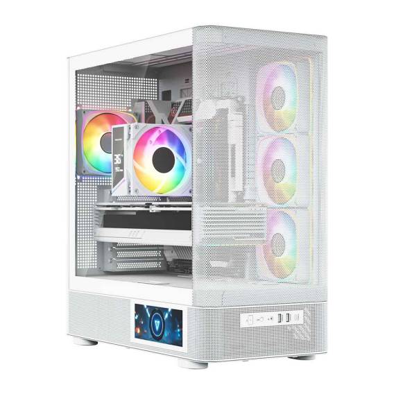 Obrázok pre Počítačová skříň MODECOM Volcano AQ400 ARGB Midi Bílá
