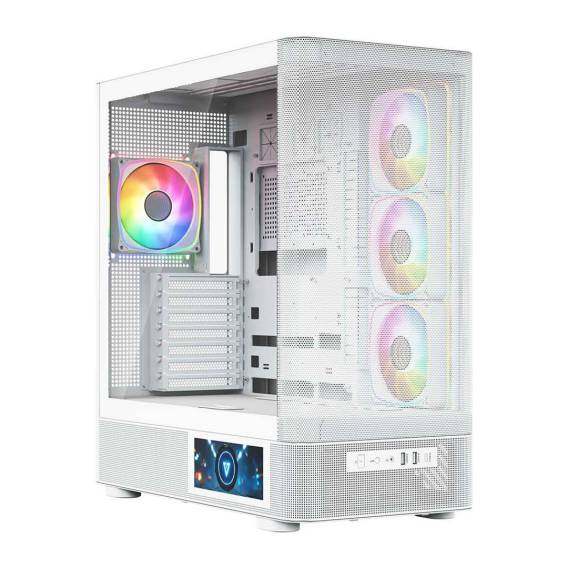 Obrázok pre Počítačová skříň MODECOM Volcano AQ400 ARGB Midi Bílá