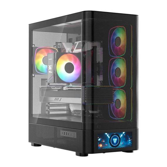 Obrázok pre Počítačová skříň MODECOM Volcano AQ500 ARGB Midi Černá