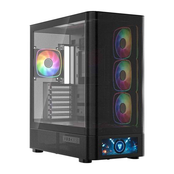 Obrázok pre Počítačová skříň MODECOM Volcano AQ500 ARGB Midi Černá