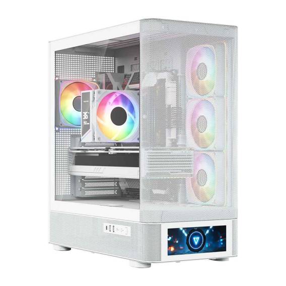 Obrázok pre Počítačová skříň MODECOM Volcano AQ500 ARGB Midi Bílá