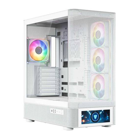 Obrázok pre Počítačová skříň MODECOM Volcano AQ500 ARGB Midi Bílá