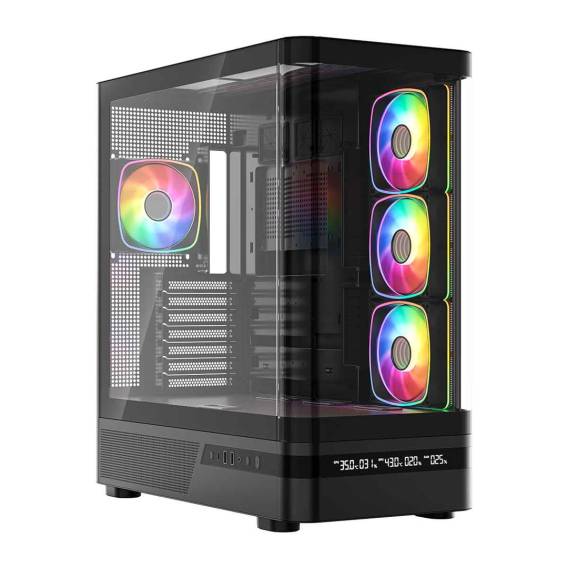 Obrázok pre Počítačová skříň MODECOM Volcano AQ200 ARGB Midi Černá