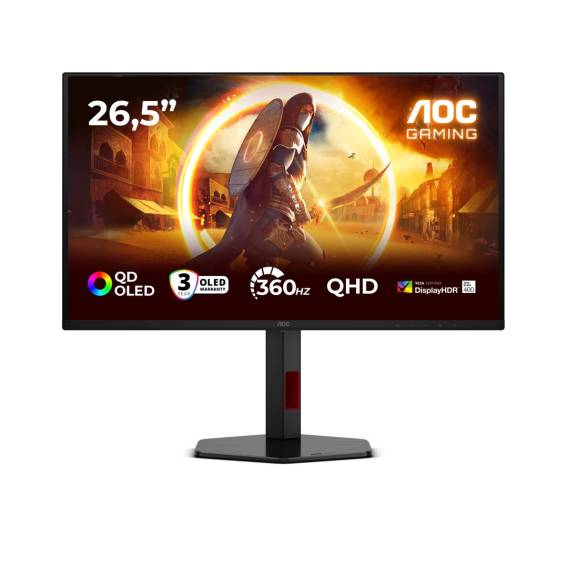 Obrázok pre AOC G4 Q27G4SDR počítačový monitor 67,3 cm (26.5") 2560 x 1440 px Quad HD QD-OLED Černá, Červená