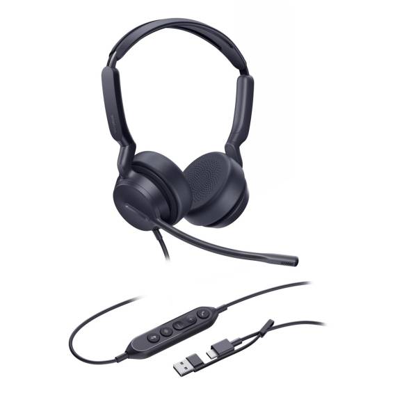 Obrázok pre Yealink UH42 Dual UC USB-C/A Sluchátka s mikrofonem Kabel Přes hlavu Hovory/hudba USB Type-C / USB Type-A Černá