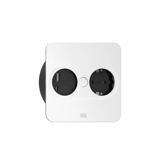 Obrázok pre Bachmann 946.015 zásuvka Type E + USB A + USB C Nerezová ocel