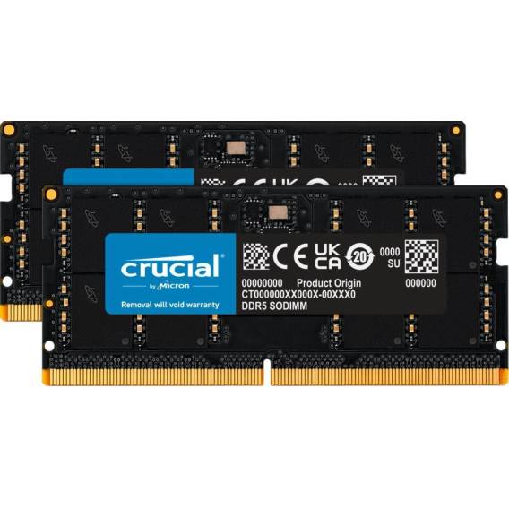 Obrázok pre Crucial CT2K32G48C40S5 paměťový modul 64 GB 2 x 32 GB DDR5 262-pin SO-DIMM