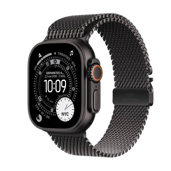 Obrázok pre Apple Watch Ultra 3 OLED 49 mm Digitální 422 x 514 px Dotyková obrazovka 5G Černá Wi-Fi GPS