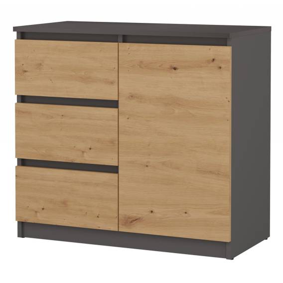 Obrázok pre Topeshop 1D3S ANT/ART KPL komoda