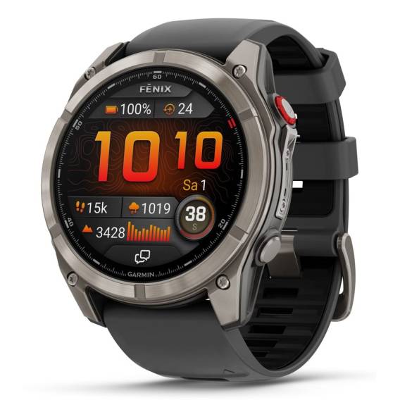 Obrázok pre Garmin fēnix 8 Pro 3,56 cm (1.4") AMOLED 51 mm Digitální 454 x 454 px Dotyková obrazovka Grafit, Titanová Wi-Fi GPS