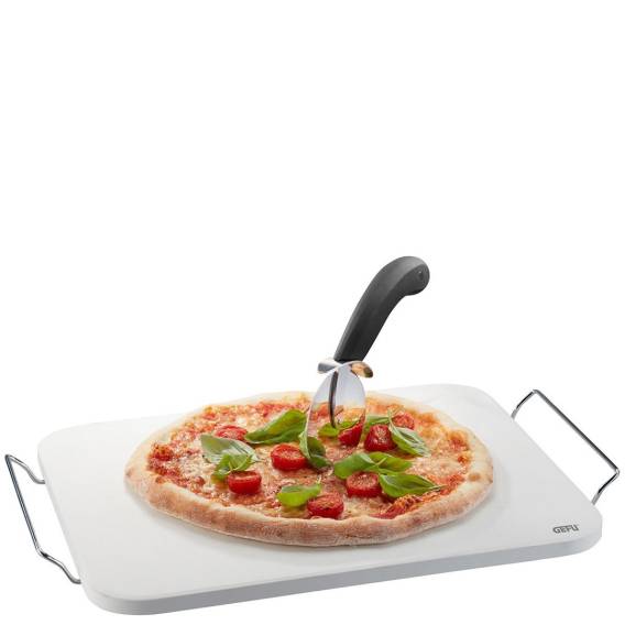 Obrázok pre GEFU DARIOSO Zestaw: Nóż do pizzy + kamień ze stojakiem prostokątnym